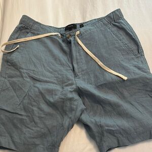 Vince Blue Flat Front Shorts Relaxed Fit